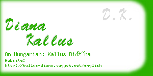 diana kallus business card